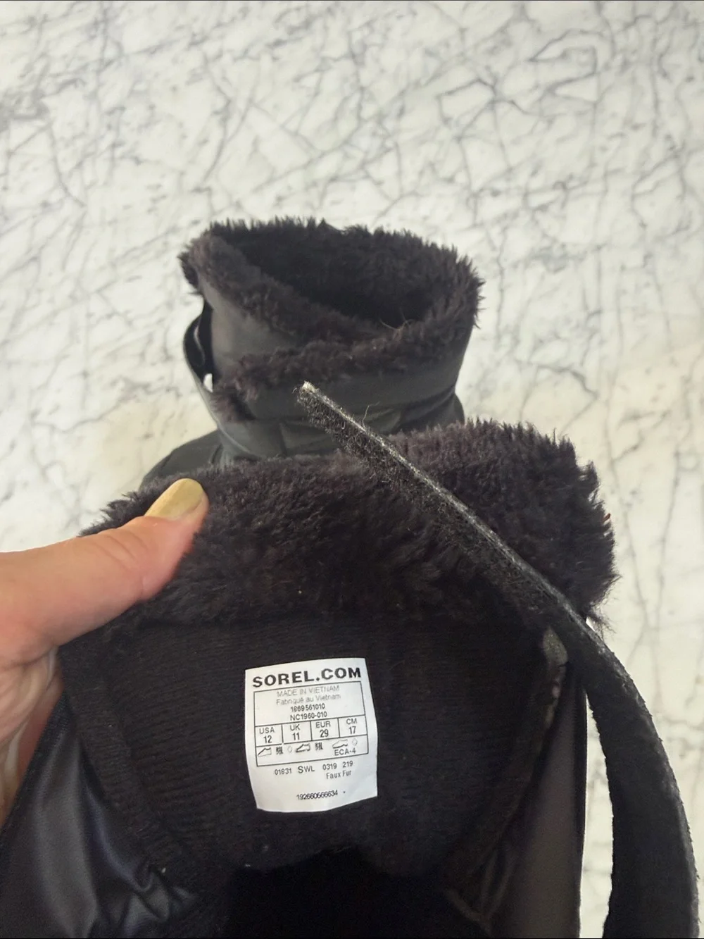 Sorel Black Childrens Snow Commander Toddler Little Kid Snow Boots Sz 12